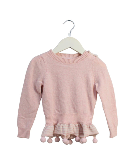 A Pink Knit Sweaters from Nicholas & Bears in size 3T for girl. (Front View)