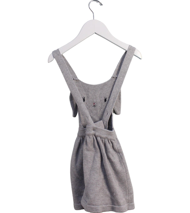 A Grey Overall Dresses from Momonittu in size 12-18M for girl. (Back View)