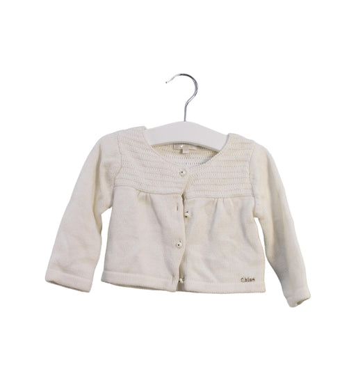 A White Cardigans from Chloe in size 6-12M for girl. (Front View)