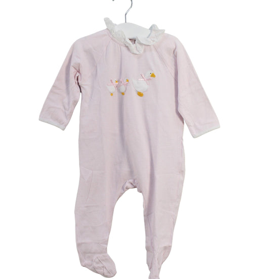 A Pink Onesies from Lapinou in size 6-12M for girl. (Front View)