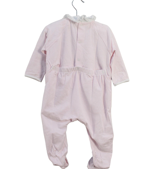 A Pink Onesies from Lapinou in size 6-12M for girl. (Back View)