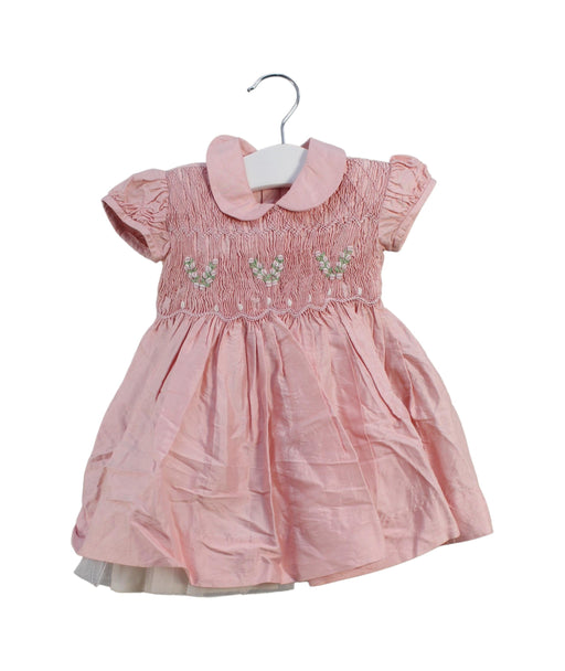 A Pink Short Sleeve Dresses from Harrods in size 3T for girl. (Front View)