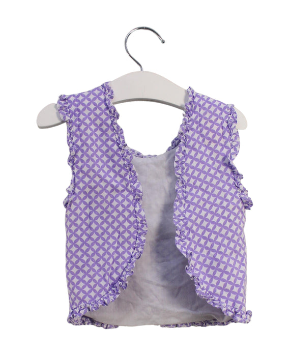 A Purple Sleeveless Tops from Mudpie in size 0-3M for girl. (Back View)