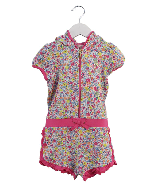 A Pink Short Sleeve Rompers from Juicy Couture in size 4T for girl. (Front View)