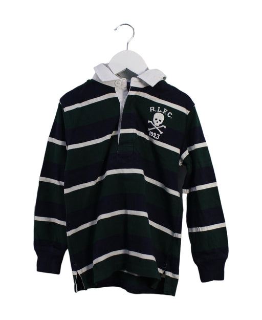 A Green Long Sleeve Polos from Polo Ralph Lauren in size 5T for boy. (Front View)