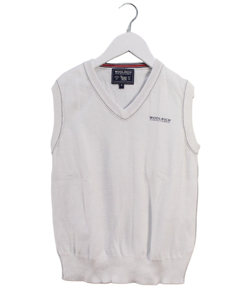 A White Sweater Vests from Woolrich in size 8Y for girl. (Front View)