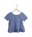 A Blue Short Sleeve Tops from Petit Bateau in size 4T for girl. (Front View)