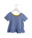 A Blue Short Sleeve Tops from Petit Bateau in size 4T for girl. (Back View)