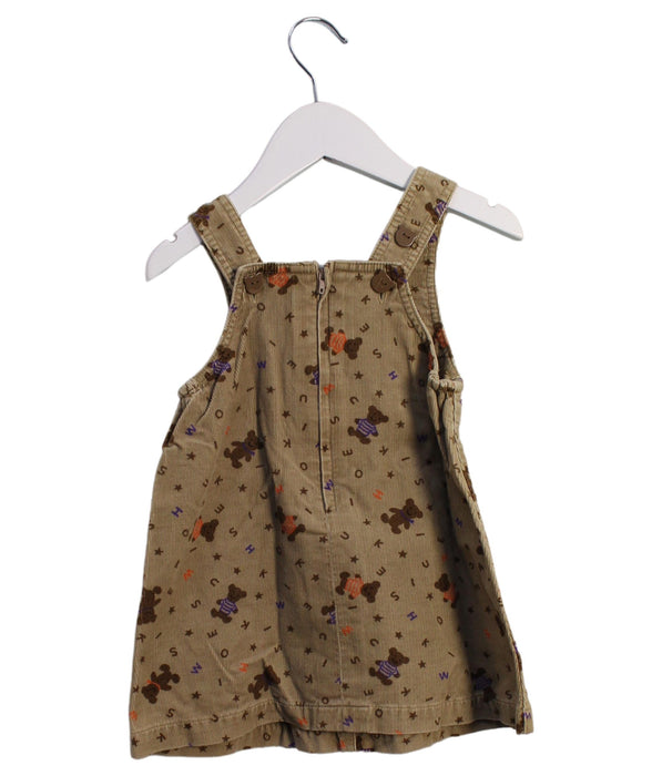 A Brown Sleeveless Dresses from Miki House in size 18-24M for girl. (Back View)