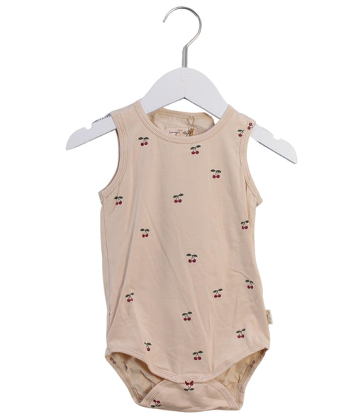 A Peach Sleeveless Bodysuits from Konges Sløjd in size 12-18M for girl. (Front View)