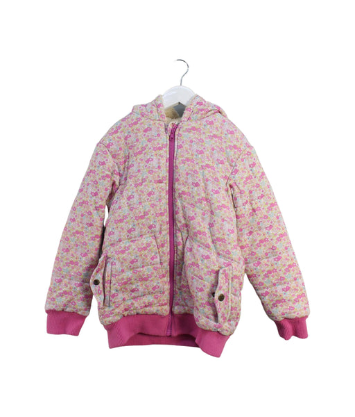 A Pink Puffer/Quilted Jackets from Ragmart in size 7Y for girl. (Front View)