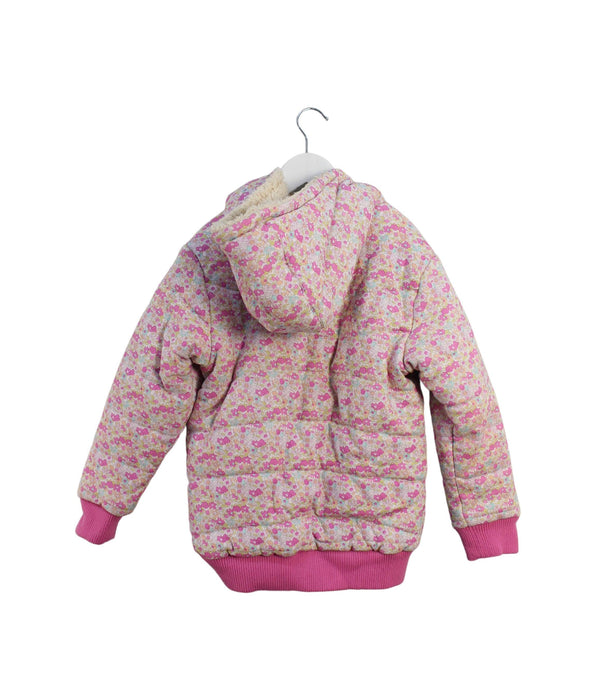 A Pink Puffer/Quilted Jackets from Ragmart in size 7Y for girl. (Back View)