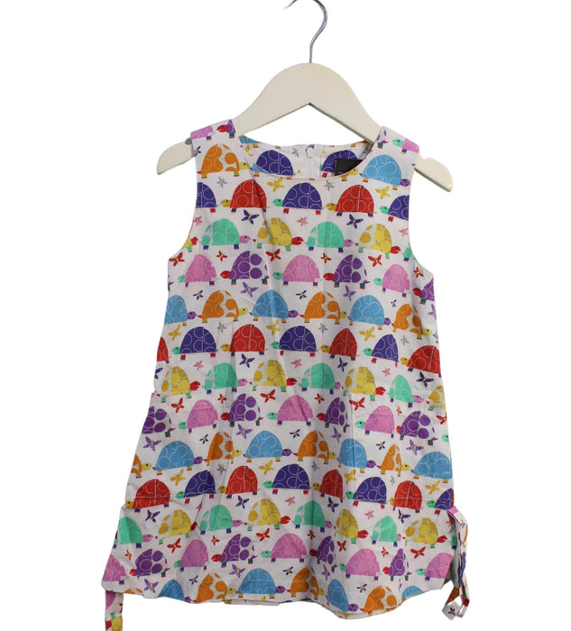 A Multicolour Sleeveless Dresses from Jim Thompson in size 4T for girl. (Front View)