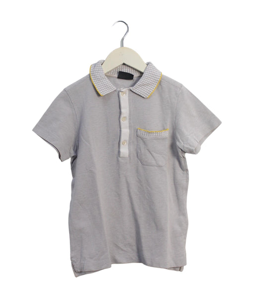A Grey Short Sleeve Polos from Fendi in size 10Y for boy. (Front View)