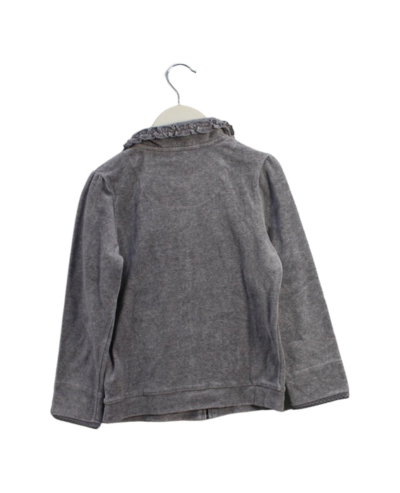 A Grey Lightweight Jackets from Miki House in size 5T for girl. (Back View)