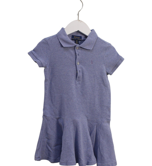 A Blue Short Sleeve Dresses from Polo Ralph Lauren in size 3T for girl. (Front View)