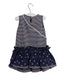 A Navy Sleeveless Dresses from Chickeeduck in size 2T for girl. (Back View)