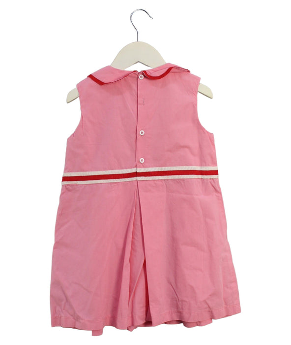 A Pink Sleeveless Dresses from Gucci in size 4T for girl. (Back View)