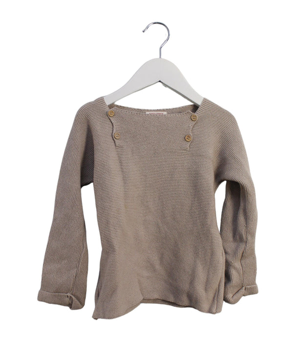 A Taupe Knit Sweaters from Neck & Neck in size 2T for girl. (Front View)