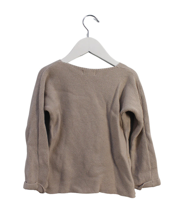 A Taupe Knit Sweaters from Neck & Neck in size 2T for girl. (Back View)