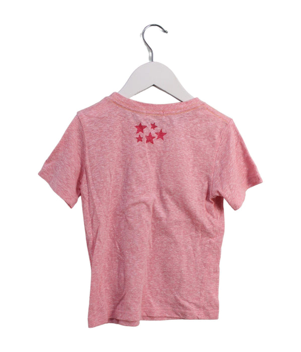 A Pink Short Sleeve T Shirts from BEAMS in size 4T for girl. (Back View)