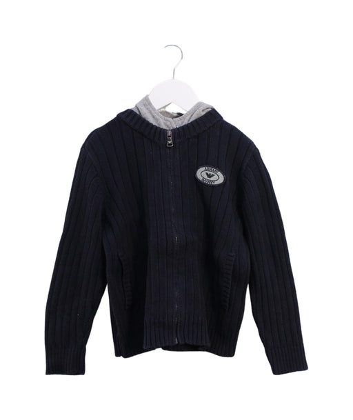 A Navy Knit Sweaters from Armani in size 5T for boy. (Front View)