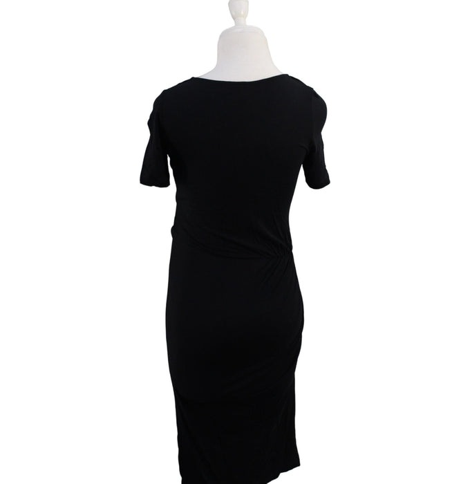 A Black Short Sleeve Dresses from Seraphine in size XS for maternity. (Back View)