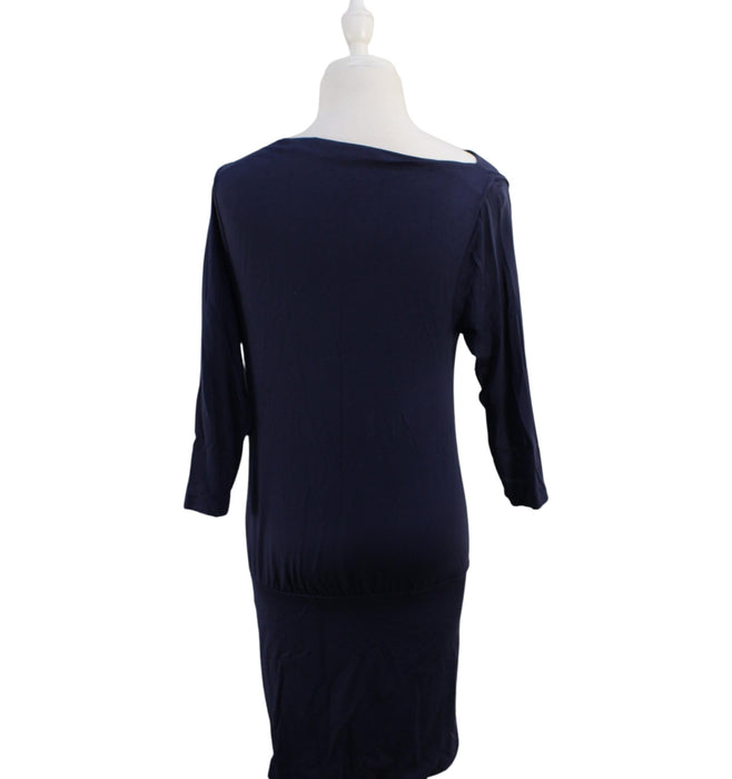 A Navy Long Sleeve Dresses from Fragile in size XS for maternity. (Back View)