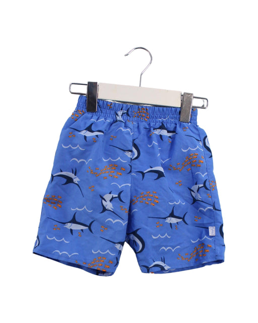 A Blue Swim Shorts from i play in size 12-18M for boy. (Front View)