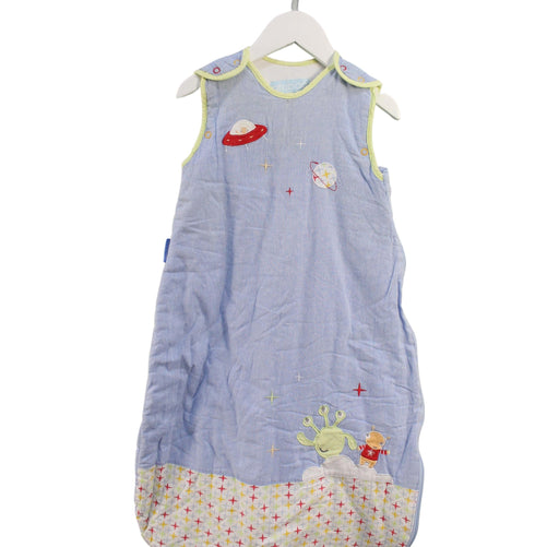A Blue Sleepsacs from The Gro Company in size 0-3M for boy. (Front View)