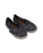 A Navy Slip Ons from Toms in size 3T for boy. (Front View)