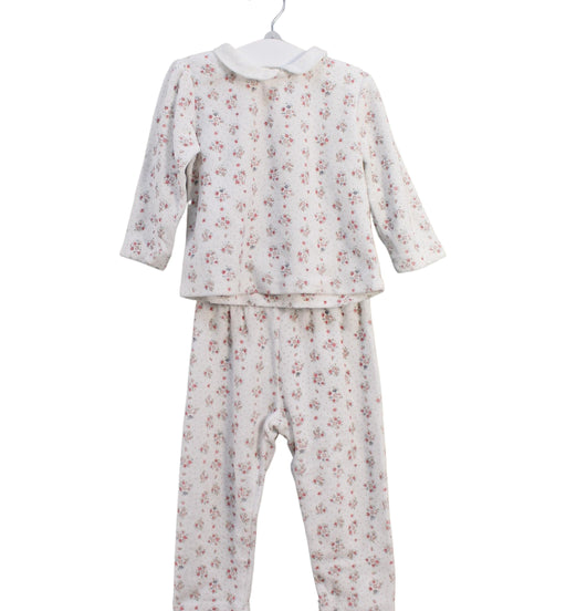 A White Pyjama Sets from Bout'Chou in size 12-18M for girl. (Front View)