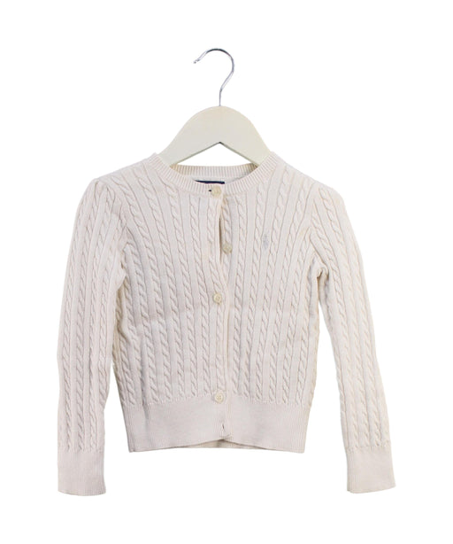 A Ivory Cardigans from Polo Ralph Lauren in size 4T for girl. (Front View)