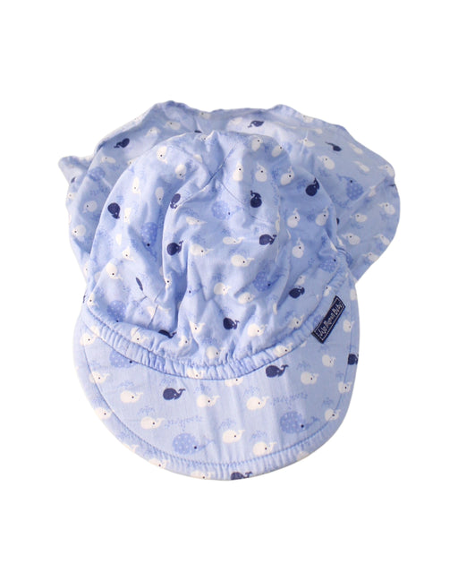 A Blue Sun Hats from Jojo Maman Bébé in size 6-12M for girl. (Front View)
