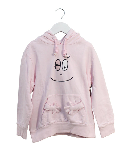 A Pink Hooded Sweatshirts from Catalog in size 7Y for girl. (Front View)