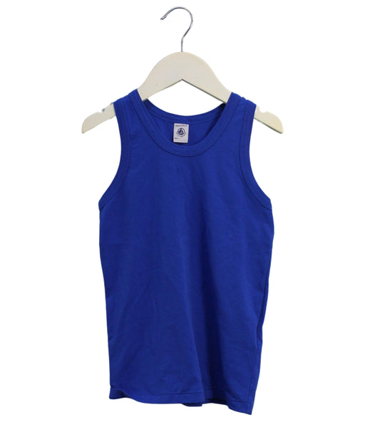 A Blue Sleeveless Tops from Petit Bateau in size 8Y for boy. (Front View)