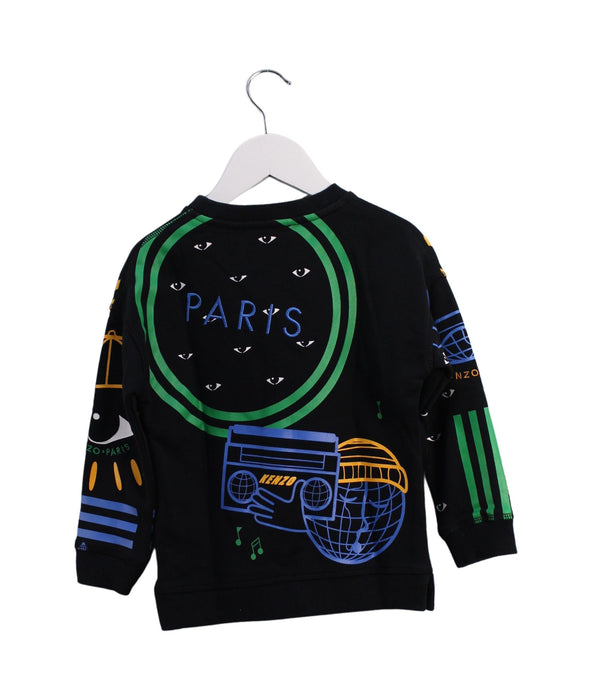 A Black Crewneck Sweatshirts from Kenzo in size 3T for boy. (Back View)