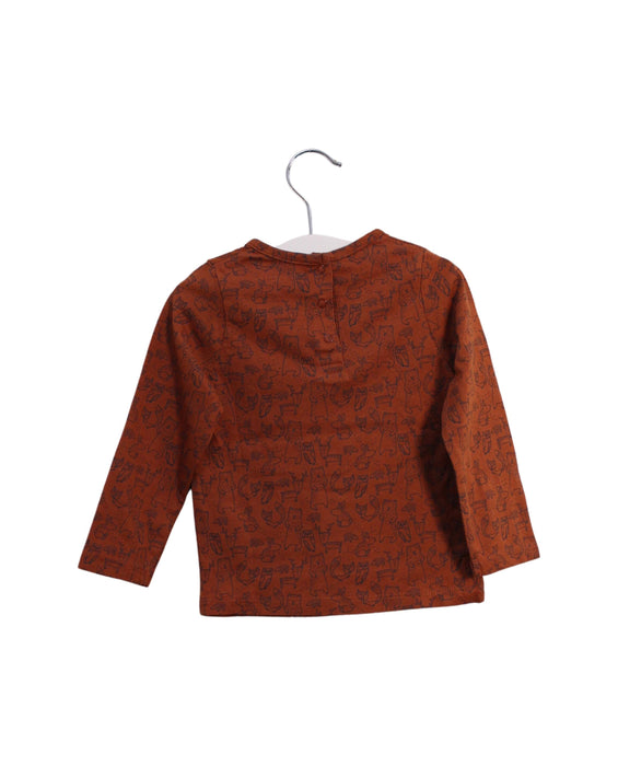 A Brown Long Sleeve Tops from Vertbaudet in size 12-18M for boy. (Back View)