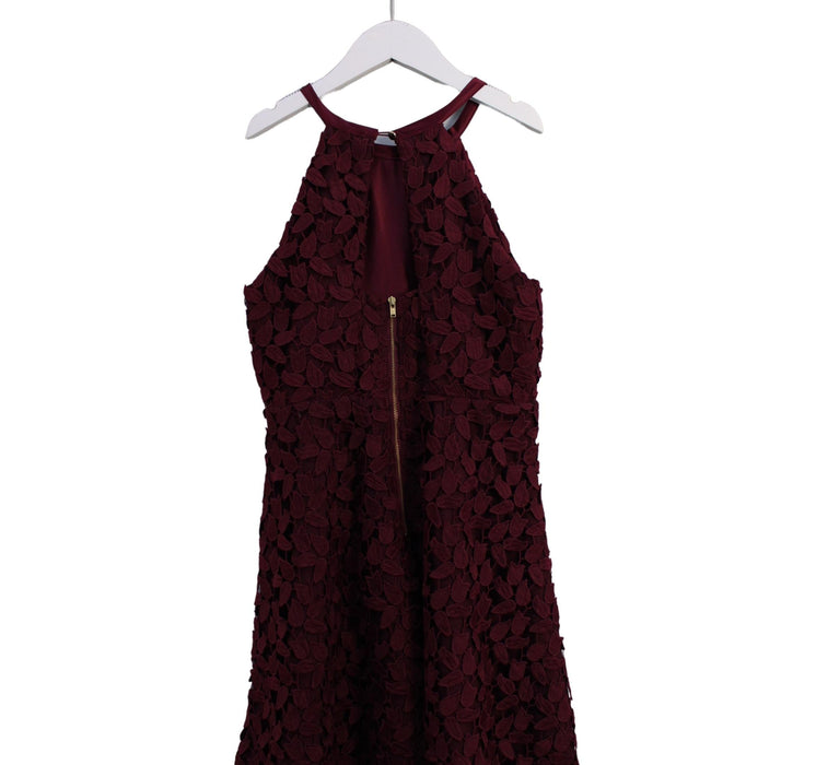 A Burgundy Sleeveless Dresses from Bardot Junior in size 12Y for girl. (Back View)