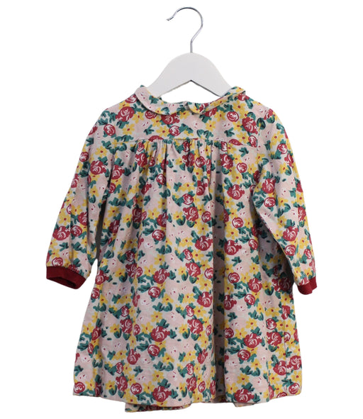 A Pink Long Sleeve Dresses from Petit Bateau in size 12-18M for girl. (Front View)