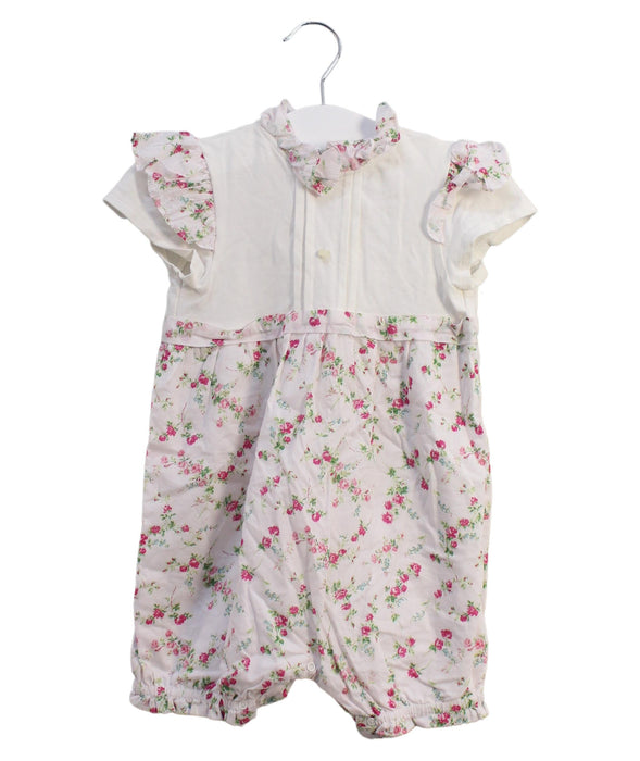A White Rompers from Patachou in size 18-24M for girl. (Front View)