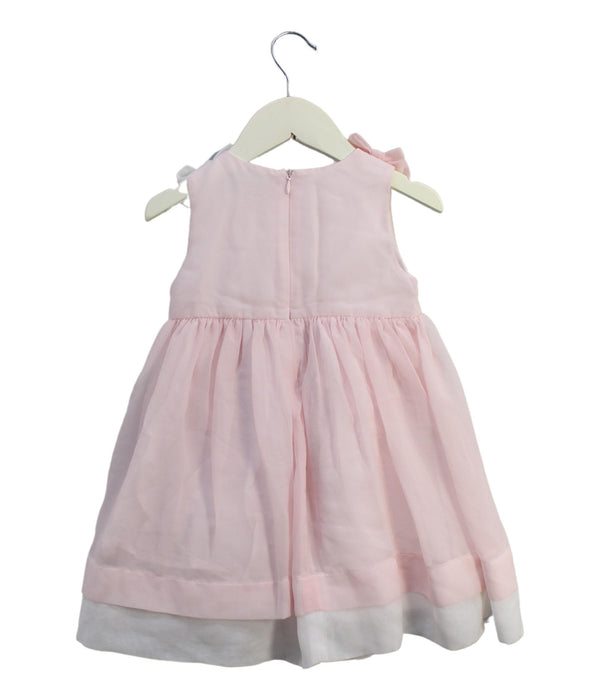 A Pink Sleeveless Dresses from Patachou in size 2T for girl. (Back View)