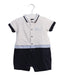 A White Short Sleeve Rompers from Armani in size 3-6M for boy. (Front View)