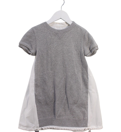 A Grey Short Sleeve Dresses from Sacai in size 4T for girl. (Front View)