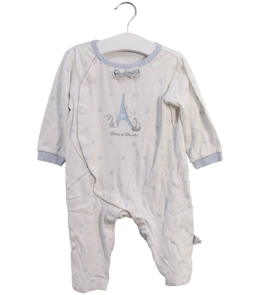 A White Jumpsuits from Tartine et Chocolat in size 6-12M for boy. (Front View)