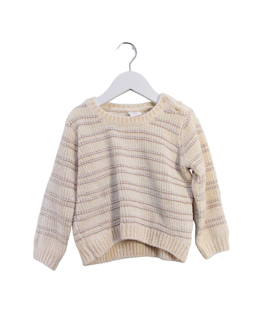 A Ivory Knit Sweaters from Seed in size 18-24M for girl. (Front View)