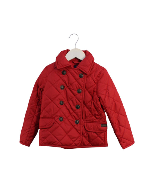 A Red Puffer/Quilted Jackets from Polo Ralph Lauren in size 4T for boy. (Front View)