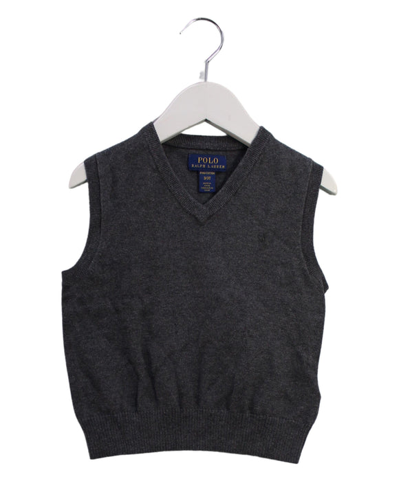 A Grey Sweater Vests from Polo Ralph Lauren in size 3T for boy. (Front View)