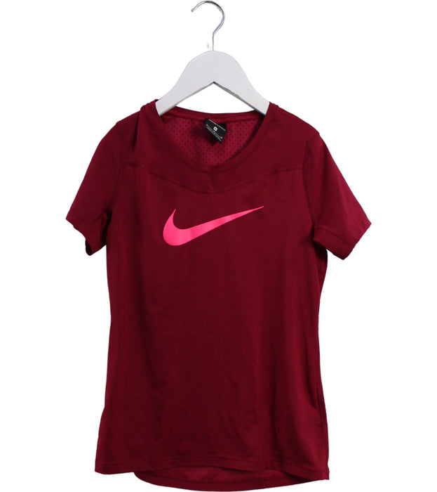 A Red Active Tops from Nike in size 10Y for girl. (Front View)