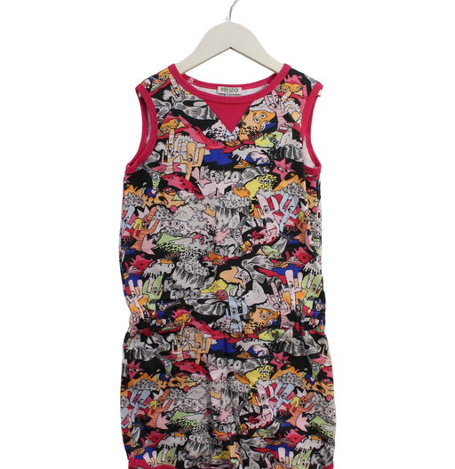 A Multicolour Sleeveless Dresses from Kenzo in size 10Y for girl. (Front View)